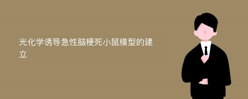 光化学诱导急性脑梗死小鼠模型的建立