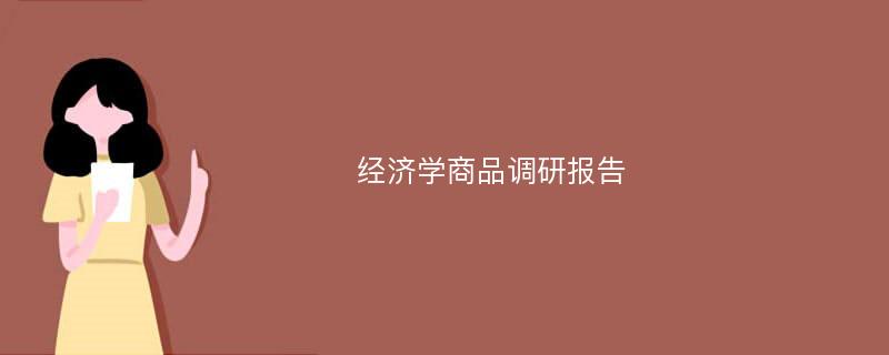 经济学商品调研报告