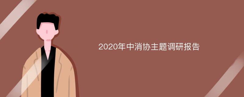 2020年中消协主题调研报告